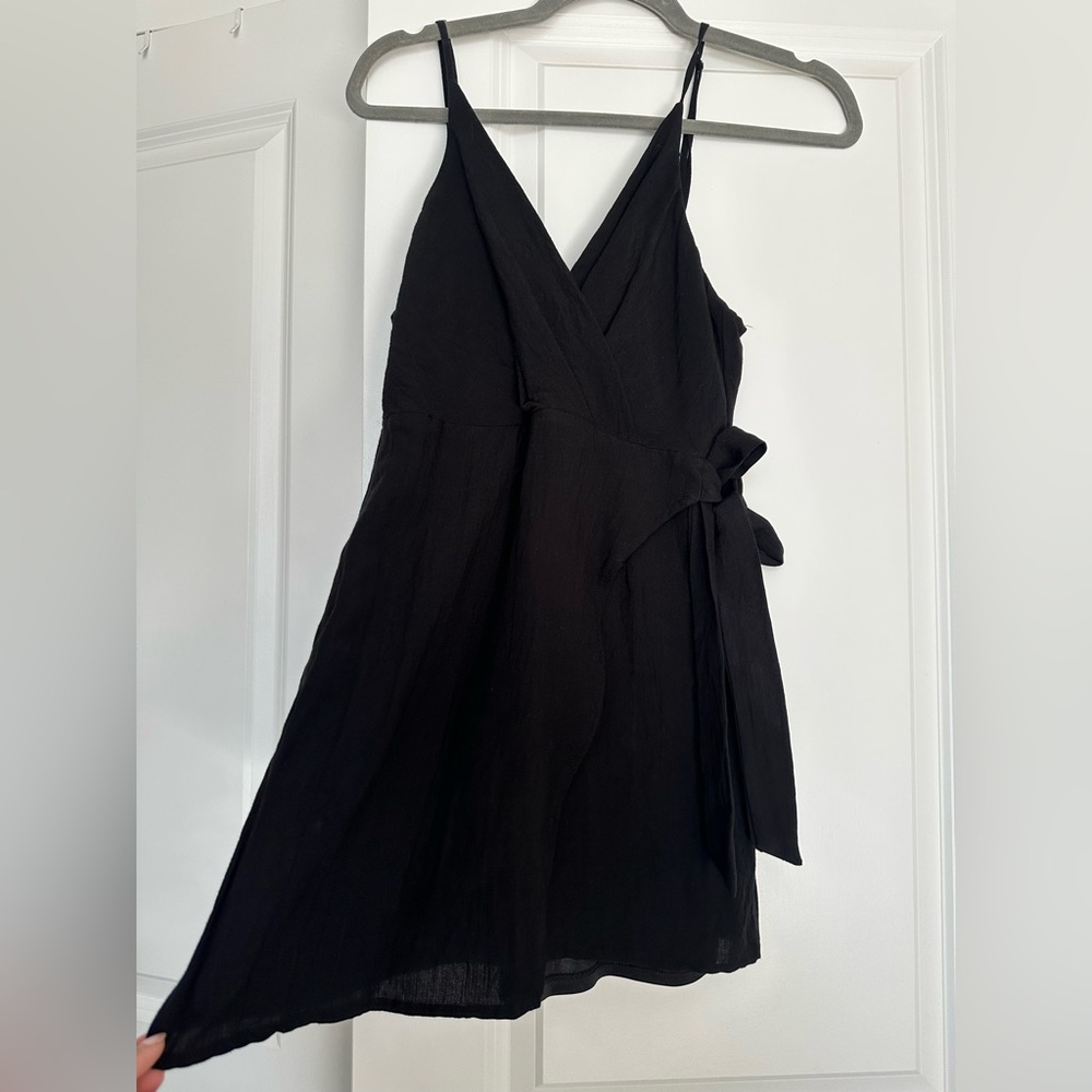 Elegant Black Wrap Dress